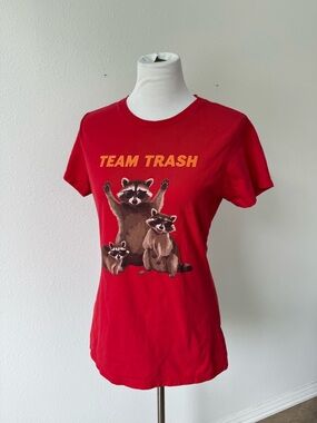 Women’s “Team Trash” Red Funny Graphic Tee